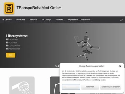 Website von TRanspoRehaMed GmbH