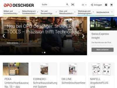 Website von OPO Oeschger AG