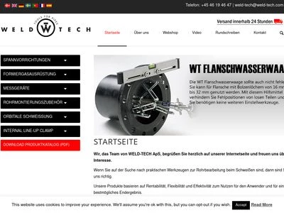 Website von WELD-TECH ApS