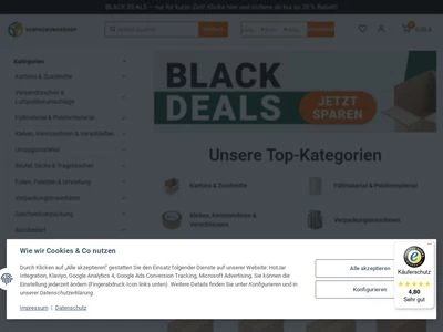 Website von BB-Verpackungen GmbH