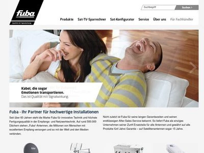 Website von Fuba Vertriebs-GmbH