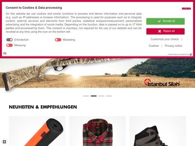 Website von AKAH - Albrecht Kind GmbH