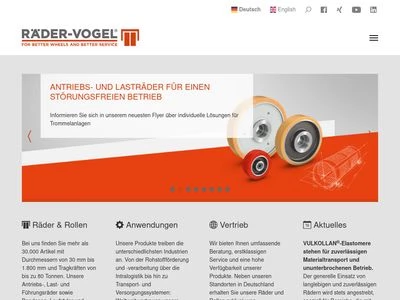 Website von Räder- und Rollenfabrik GMBH & CO. KG