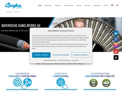 Website von Bayerische Kabelwerke AG