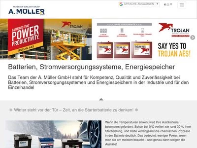 Website von A. Müller GmbH