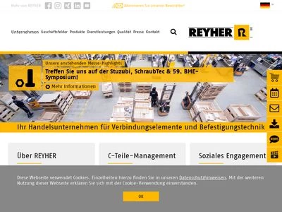 Website von F. REYHER Nchfg. GmbH & Co. KG