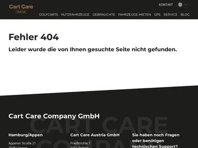 Website von Cart Care Company GmbH