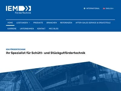 Website von IEM FörderTechnik GmbH