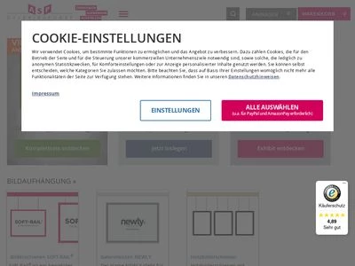 Website von ASP-Galeriebedarf GmbH