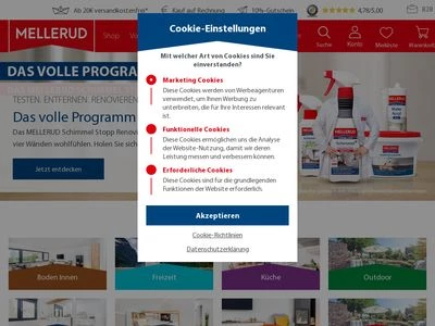 Website von MELLERUD CHEMIE GmbH