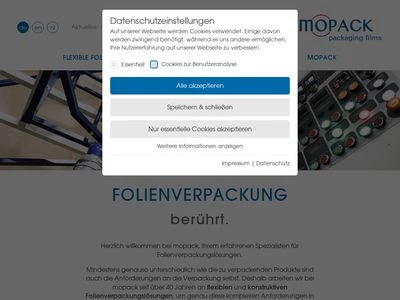 Website von mopack GmbH