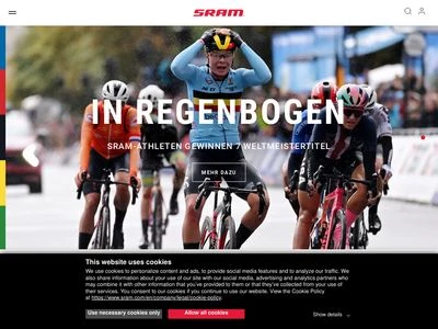 Website von SRAM Deutschland GmbH