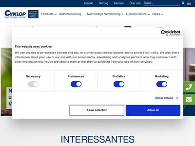 Website von Cyklop GmbH
