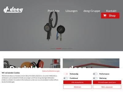 Website von deeg GmbH