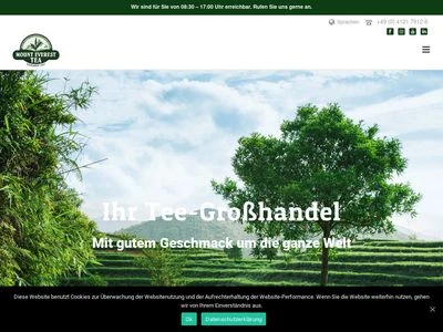 Website von Mount Everest Tea Company GmbH