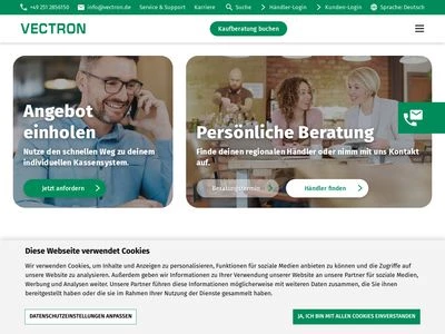 Website von Vectron Systems AG