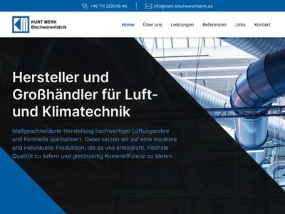 Website von Merk Blechwarenfabrik GmbH & Co. KG