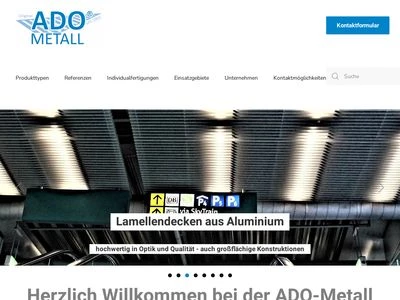 Website von ADO-Metall GmbH