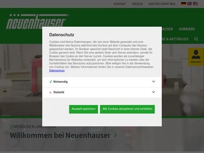 Website von Neuenhauser Maschinenbau GmbH