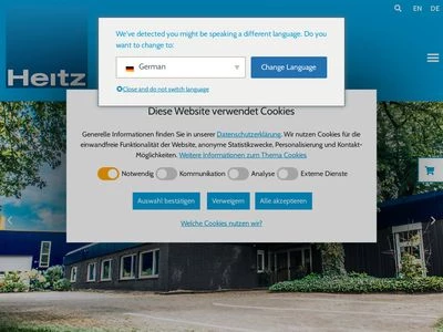 Website von Karl Heitz Industrievertretungen GmbH