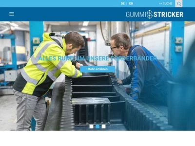 Website von Stricker GmbH und Co. KG