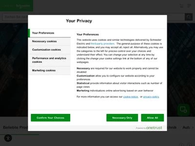 Website von Schneider Electric GmbH