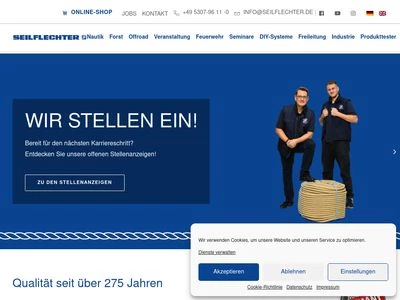 Website von Seilflechter-Tauwerk GmbH