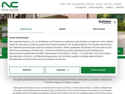 Website von cycle union GmbH