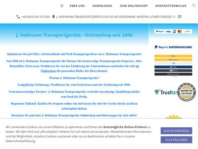 Website von J. Hofmann Transportgeräte