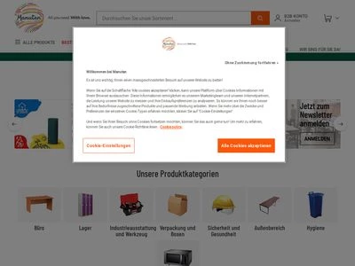 Website von Manutan GmbH