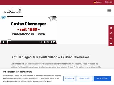 Website von Gustav Obermeyer GmbH & Co. KG