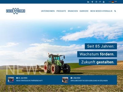 Website von WEBER-HYDRAULIK GMBH