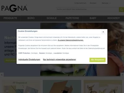 Website von PAGNA GmbH & Co. KG