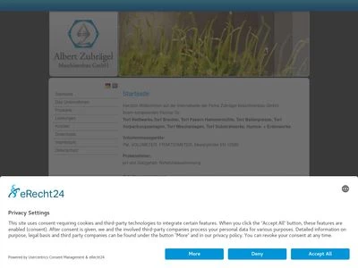 Website von Zubrägel Maschinenbau GmbH