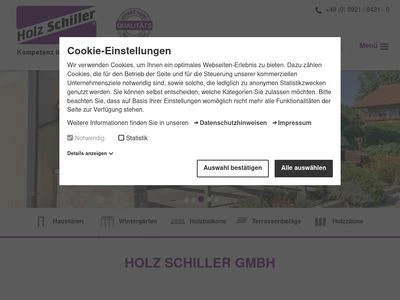 Website von Holz Schiller GmbH