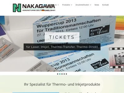 Website von Nakagawa Mfg. Deutschland GmbH