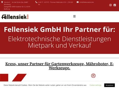 Website von Fellensiek Elektrotechnik GmbH