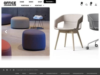 Website von OFFICE-LOUNGE.COM - Handelsagentur Hekler