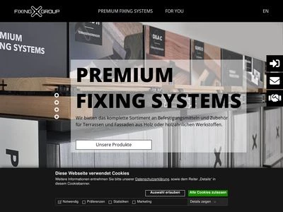 Website von FIXINGGROUP GmbH