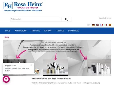 Website von Rosa Heinz GmbH