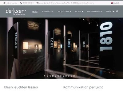 Website von Derksen Lichttechnik GmbH