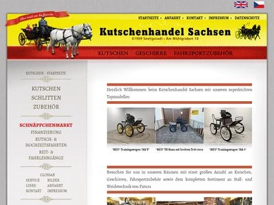 Website von Kutschenhandel Sachsen GmbH