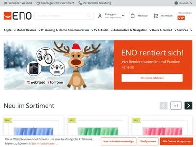 Website von ENO telecom GmbH