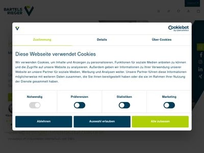 Website von  BartelsRieger Atemschutztechnik GmbH & Co. KG