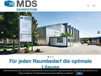 Website von MDS Raumsysteme GmbH