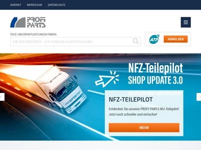 Website von Profi Parts Fahrzeugteile Großhandelsgesellschaft mbH