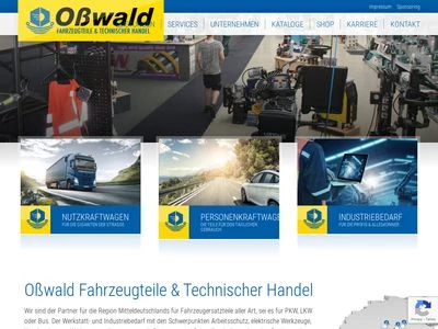 Website von Federn Oßwald Fahrzeugteile & Technischer Handel