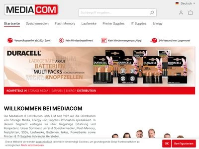 Website von MediaCom IT-Distribution GmbH