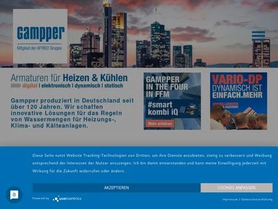 Website von Gampper GmbH