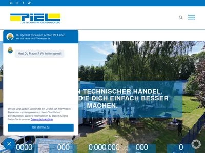 Website von PIEL Die Technische Großhandlung GmbH